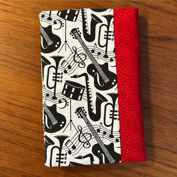 Handmade Music Themed Fabric Notebook Pad Cover 6"x 9.5" - Picture 3 of 3